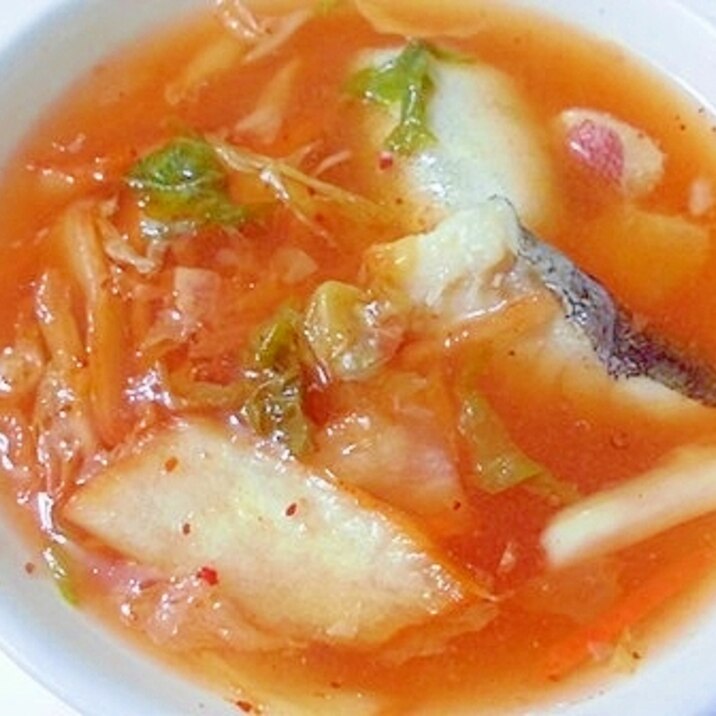 白身魚とキムチで 手抜き鍋 レシピ 作り方 By V るん 0394 楽天レシピ